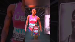 🏆🫣childhood vs Adulthood Sha CarriRichardson Winning world championship #childhoodmemories #shacarri