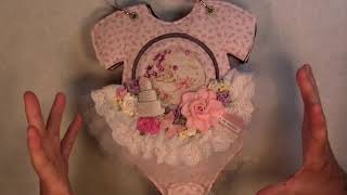 Baby Girl Onesie Album with Fabric Covers "Box"