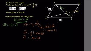 Vectors- Prove OPM is a straight line..