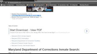 Maryland Inmate Search Guide