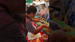 เหนียวหมู F\u0026N ข้าวเหนียวหมูฝอยตลาดเช้าวัดหนองแขม #ขายทุกวันอาทิตย์ #streetfood #thaifood #food