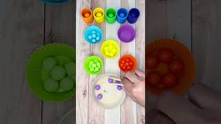 Colorful Marble and Wooden Ball Sorting ASMR | Little Balls and Wood Bowl Fast Sort #asmr #marbles