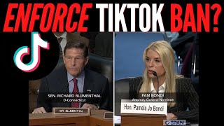 BREAKING: Trump AG Pick Pam Bondi's Stunning Statement on TikTok Ban Enforcement