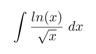 Integral of ln(x)/sqrt(x) (by parts)
