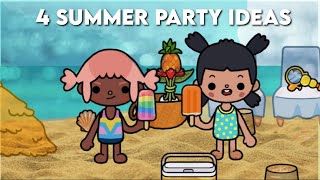 4 Summer party ideas for Toca life world!! 🎉🥳