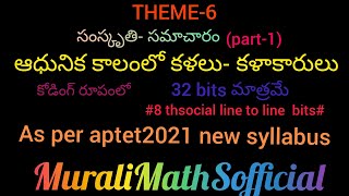 #theme-6 # ఆధునిక కాలంలో కళలు- కళాకారులు #8th సోషల్ #by MuraliMathSofficial # Aptet paper-1\u0026paper-2#