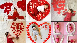 Valentine theme baby photoshoot | Love theme|  Baby photoshoot ideas| February 14 theme