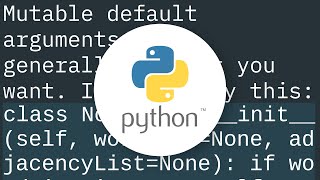 Python constructor and default value