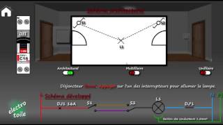 Comment câbler les interrupteurs pour un circuit va-et-vient ? | Schémas interactifs