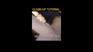 CLOSE-UP TUTORIAL: Ventilate Hair Using Single Knots Method  #shorts #premierlacewigs  #wigs