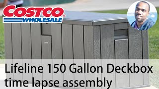 Costco Lifetime 150 Gallon Deck Box (time lapse assembly)