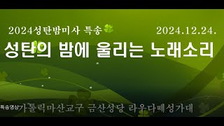 성탄의 밤에 울리는 노래소리(2024금산성당 성탄밤미사 특송)