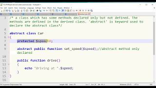 Abstract class and methods in PHP object oriented (Code)