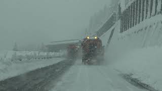 Extremes Schneechaos auf der A2 in Uri 04.04.2019