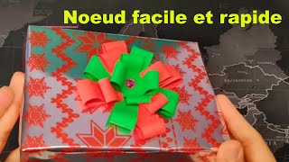 Nœud fleur paquet cadeau tuto