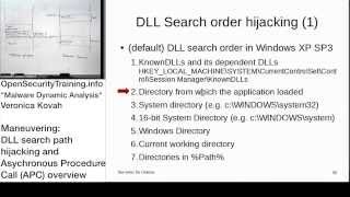 Dynamic Malware Analysis D2P11 Maneuvering DLL Search Path Hijacking And APC Overview