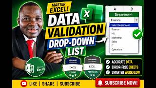 MASTER Excel DATA VALIDATION Drop-Down Lists in Minutes! ✅ Create Smart & Error-Free Sheets