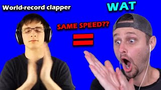 SSundee claps as fast as the world's fastest clapper 😲