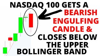 Stock Market CRASH: NASDAQ Gets a Bearish Engulfing Candle & Closes Below the Upper Bollinger Band