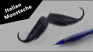 How to draw an Italian Moustache