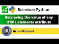 Retrieving the value of any HTML elements attribute using Selenium Python  (Selenium Python)