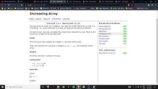 CSES Increasing Array Solution Using Java