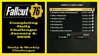 Completing Daily Challenges For January 4, 2025 - Fallout 76 Daily Challenge Guide