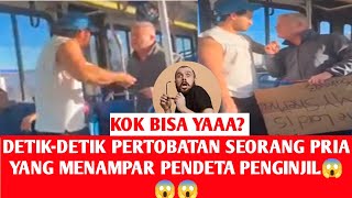 DETIK-DETIK PERTOBATAN SEORANG PRIA YANG MENAMPAR PENDETA PENGINJIL😱😱😱