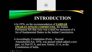 Indian Constitution: Fundamental Duties Part 1