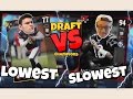 SLOWEST vs LOWEST PLAYERS DRAFT!! Hilarious Madden 17 Draft Champions