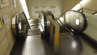 高輪台駅から エスカレーター×3 エレベーター×1 五反田駅へ 都営地下鉄 浅草線