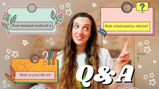 GET TO KNOW ME Q&A | Balancing College & Dance, YouTube Goals, Workout Routine| Elly’s Diary