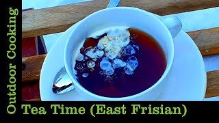 Trangia stove cooking: Tea Time / East Frisian Tea Culture - Outdoor Bushcraft Recipe (KI English)