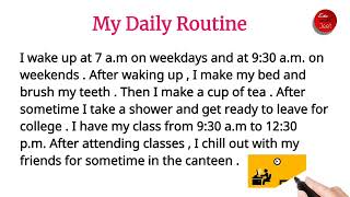 1.Daily routine / Dailyroutines in english with hindi / english reading @SpokenEnglishGuru