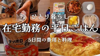 【食費3万｜低収入】在宅ワークの平日ごはん【一人暮らしの食生活】