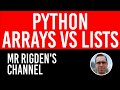Python Lists vs Arrays