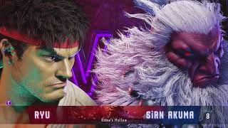 STREET FIGHTER 6: Battle Hub - Giant Attack and SirN Akuma Boss Defeated