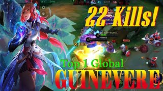 22 Kills Enemies | Guinevere Takes Down 22 Enemies in Mobile Legends | Guinevere Gameplay