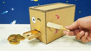 DIY Saving Coin Box From Cardboard - Easy Cardboard Crafts Games