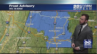 Frost Advisory issued for all of western Massachusetts