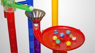 Marble Run Race with EPIC Stunts