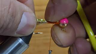 !!! How To Tie  Gold pink rusty crappie jig 1/16 oz !!!