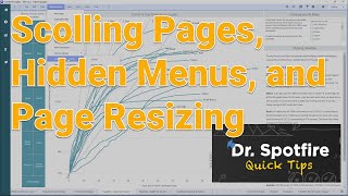 Scrolling Pages, Hidden Menus, and Page Resizing in TIBCO Spotfire