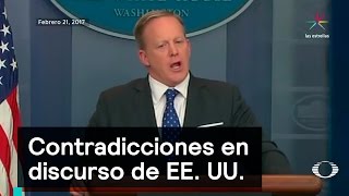 Contradicciones en discurso de EE. UU. - Trump - Denise Maerker 10 en punto