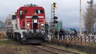 【新潟東港専用線】キハ40系秋田車5両タイ国鉄譲渡甲種輸送@2024.3.20