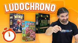 Ludochrono : Gamme Ouvrez Jouez : My Gold Mine + Allie Gator + Porco crasso