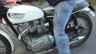 Classic Megaphone silencers demo and video Fitted on a Triumph T120