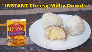 INSTANT CHEESY MILKY DONUTS using Pancake Mix | Faith Maggy