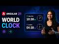 Build a Digital + World Clock App with Angular 21 Signals & Tailwind CSS ⏰🌍
