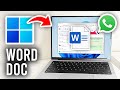 How To Send Word Document On WhatsApp From PC or Laptop - Full Guide